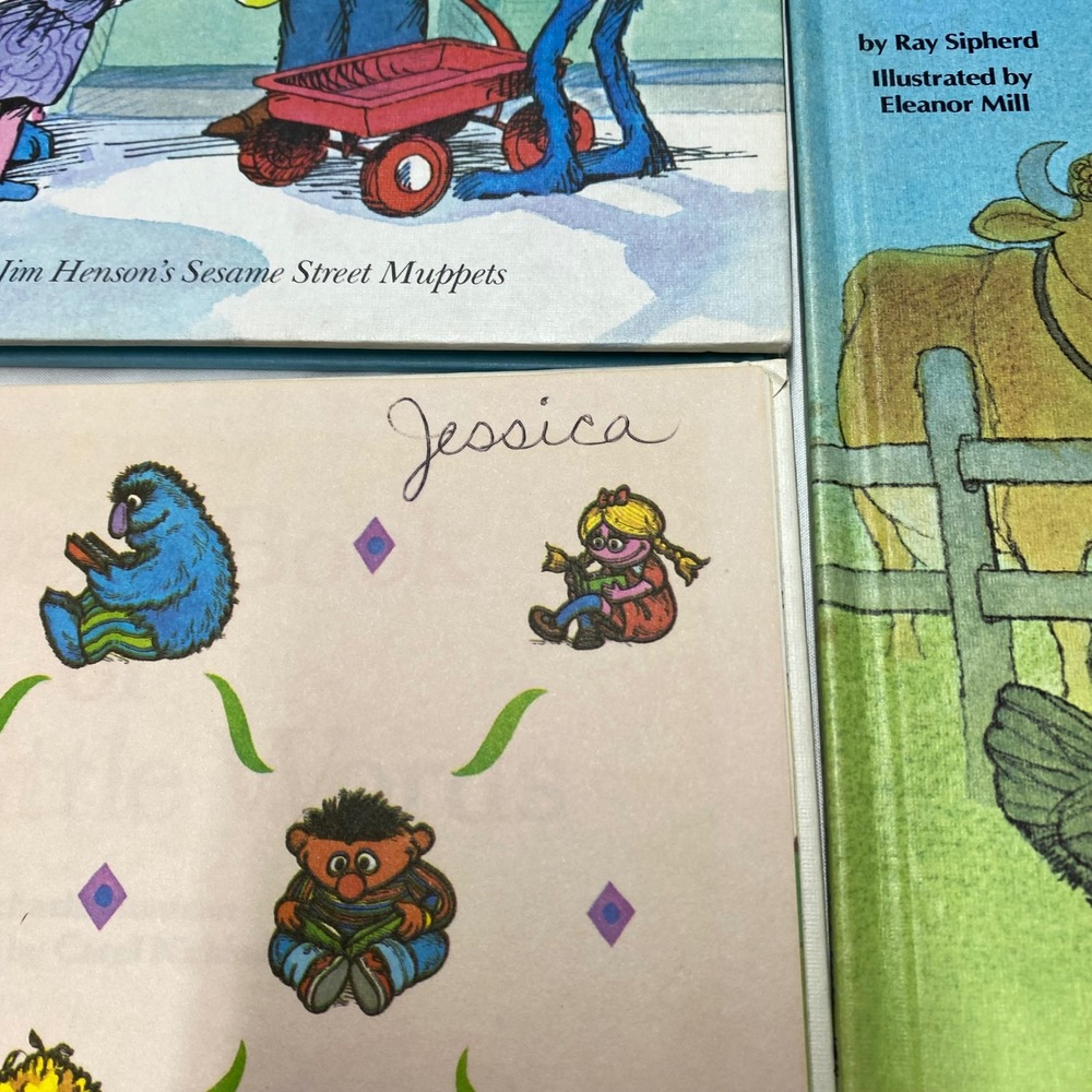 Vintage Sesame Street Book Club Hardcover 5 Book Lot Grover 1980s Jim Henson - Picture 4 of 7